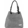 Kožené kabelka shopper bag Vittoria Gotti šedá V80047